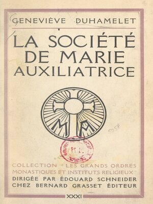 cover image of La société de Marie Auxiliatrice